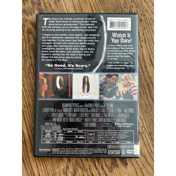 The Ring Full Screen DVD Horror Movie - Picture 4 of 4